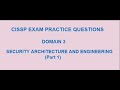 CISSP | Test your understanding | domain 3 (Security Architecture & Engineering) | part 1