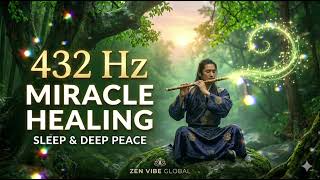 432 Hz Deep Healing Music 🌿 Manifest Miracles While You Sleep | Stress Relief &amp; Zen Meditation