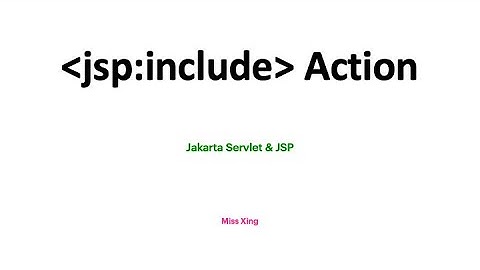 JSP Actions - JSP Include Action Theory