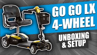 🧑🏻‍🔧Go Go LX 4-Wheel Mobility Scooter Unboxing & Setup Assembly Video