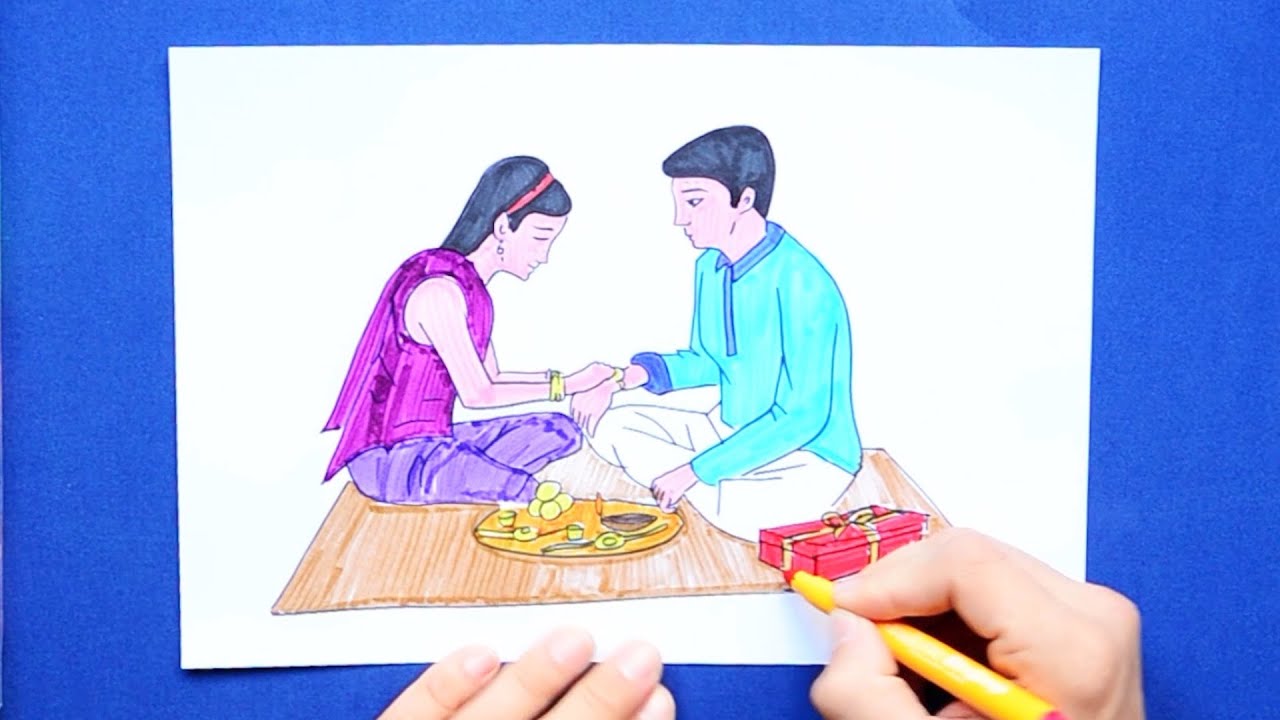 Happy Raksha Bandhan Drawing Easy Step By Step || Drawing For Beginners ||  The Indian Painter | Happy Raksha Bandhan Drawing Easy Step By Step ||  Drawing For Beginners || The Indian