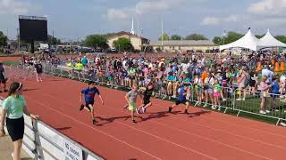 Don Diego running in a 50 yard race