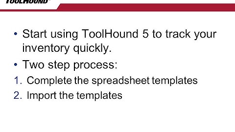 ToolHound 5 - Importing Data