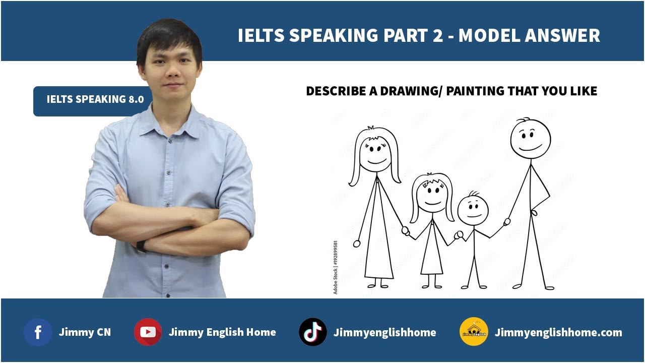 IELTS SPEAKING PART 2 SAMPLE Describe a drawing/painting that you like YouTube