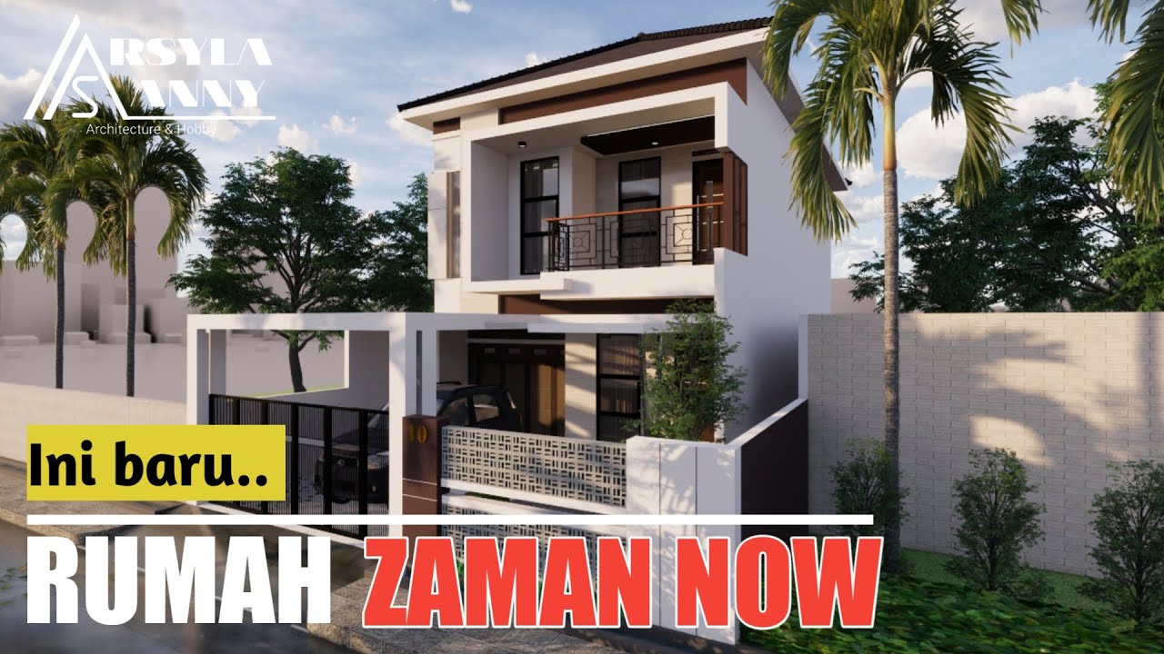 Desain Rumah 2 Lantai 7x20 Modern Kontemporer YouTube