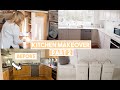 KITCHEN MAKEOVER ON A BUDGET PART 2 | PAINTING THE CABINETS, NEW BLINDS AND HOMEWARE HAUL