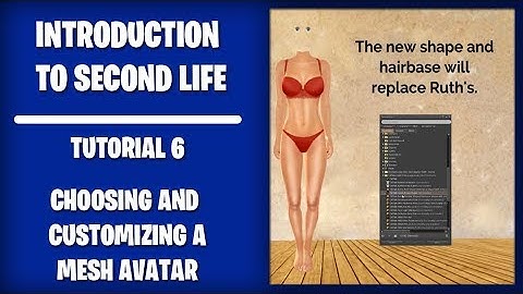Tutorial 6 - Creating And Customizing A Second Life Mesh Avatar