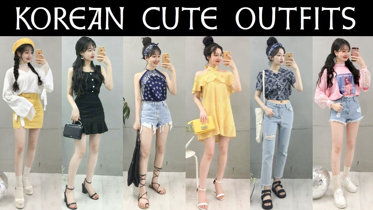 KOREAN CUTE OUTFITS IDEAS / AESTHETIC OUTFITS IDEAS - YouTube