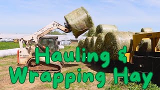 Hauling & Wrapping Our First Hay of 2024!