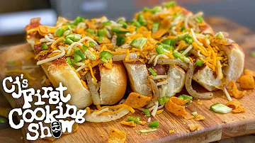 Frito Bandito Chili Cheese Dog with Hawaiian Rolls! | CJ's First Cooking Show | Blackstone Griddles