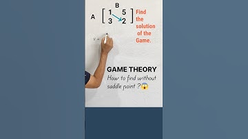 HOW TO FIND SOLUTION OF GAME OF 2×2 GAME WITHOUT SADDLE POINT#ytshorts#shorts#mathstricks#cmpc