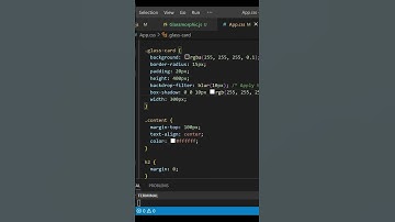 Create Glassmorphic business card. #shorts #css