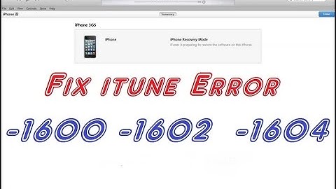 How To Fix iTunes Error 1600, 1602, 1604 After restoring ,Feb 2015
