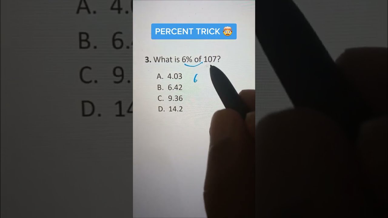 Best Percent Hack How Find Percents Shortcut
