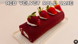 Red Velvet Roll Cake Recipe | How To Make Red Velvet Cake Roll Recipe | Farahil’s Kitchen