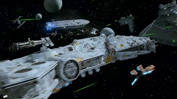 TIEs Strafing a Corellian Frigate (Lighting Update!)