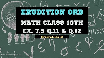 Math class 10th Exercise 7.5 last part by Muhammad Jamal Gill, Use trigonometric ratios in real life