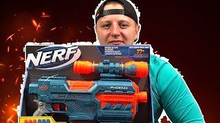 [ОБЗОР НЁРФ] Nerf Elite 2.0 Phoenix CS-6 Распаковка, тестовая стрельба! Нёрф обзоры на русском 🎬