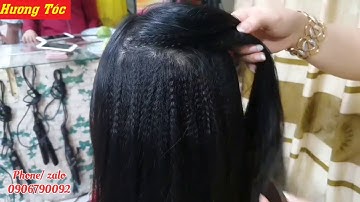 Kỹ thuật bấm phồng chân tóc bằng thuốc duỗi - tại Hương tóc