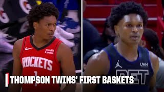 WELCOME TWINS 💪 Amen and Ausar Thompson make their FIRST BUCKETS in the NBA | NBA on ESPN