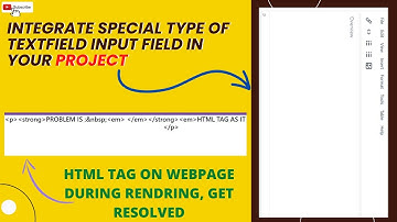 TEXTFIELD input field with all the features-Tinymce || HTML tag rendring  resolved #tinymce #coding