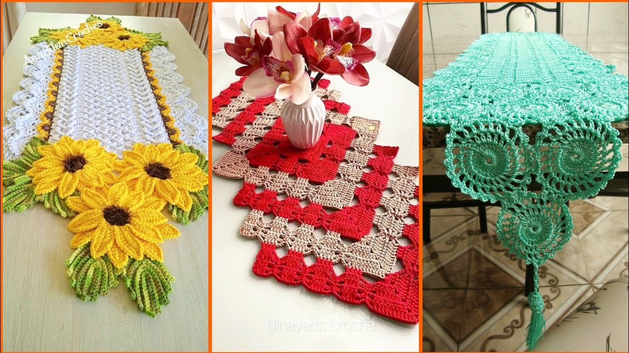 Most Beautiful and Amazing Crochet Table Cover and Mat Stylish Ideas