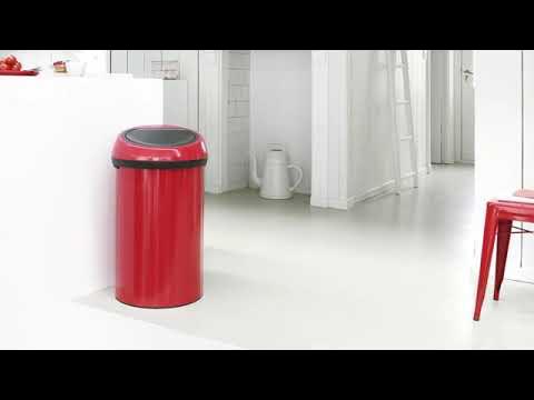 BRABANTIA - Poubelle Touch Bin passion red 60 litres