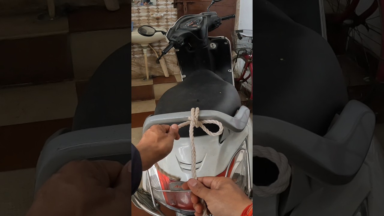 easy rope knot tying trick 6🔥