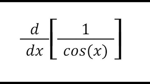 Derivative of 1/cos(x)