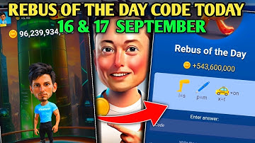 16 & 17 SEPTEMBER REBUS OF THE DAY MUSK EMPIRE | X EMPIRE REBUS OF THE DAY CODE | REBUS CODE