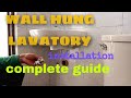 how to install wall hung lavatory sink/paano magkabit ng lababo