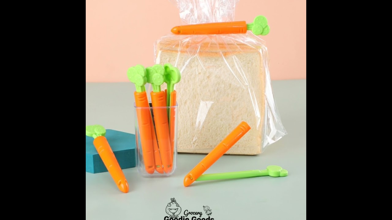 Plastic Sealing Clips,Food Clips Bag Sealing Clips, Large Chip Clips,Carrot Food Sealing Clip