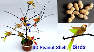 Best Out Of Waste Peanut Shell Craft | DIY Art And Craft | Peanut Shell Reuse Idea | Easy Craft