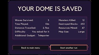 Dome Keeper Speedrun You Asked For it, Large Map 12:34.5 (Random Seed) [World Record]