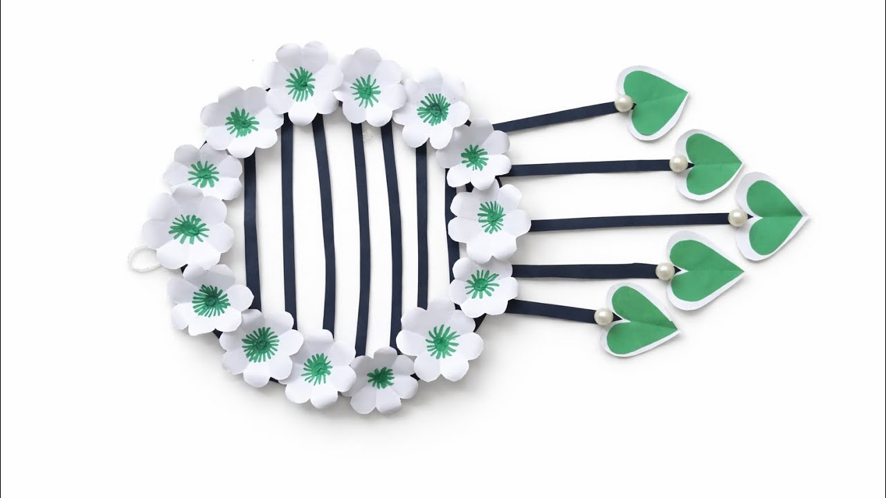 Easy Paper Flower Wall Hanging 🌸 | Beautiful DIY Room Decor Idea | Handmade Craft