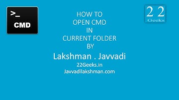How To Open Cmd In Current Folder