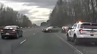 High Speed Police Chase Ends With Clean PIT Maneuver