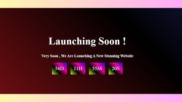Make A Website Coming Soon Page Template Javascript CSS HTML