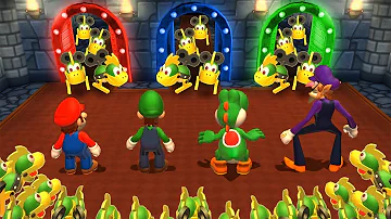 Mario Party 9 MiniGames - Luigi Vs Mario Vs Waluigi Vs Daisy (Master Cpu)