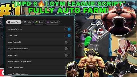 [Upd 6🔥] Gym League Ryk✨ Script Auto Fully Auto-Farm(Train),Auto Treadmill,Competition😎 & More☝️