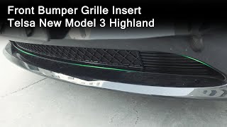 Front Bumper Grille Insert For Telsa New Model 3 Highland #tesla