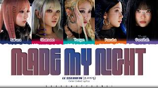 Le Sserafim Made My Night Lyrics 르세라핌 Made My Night 가사 Color Codedeng Shadowbyyoongi