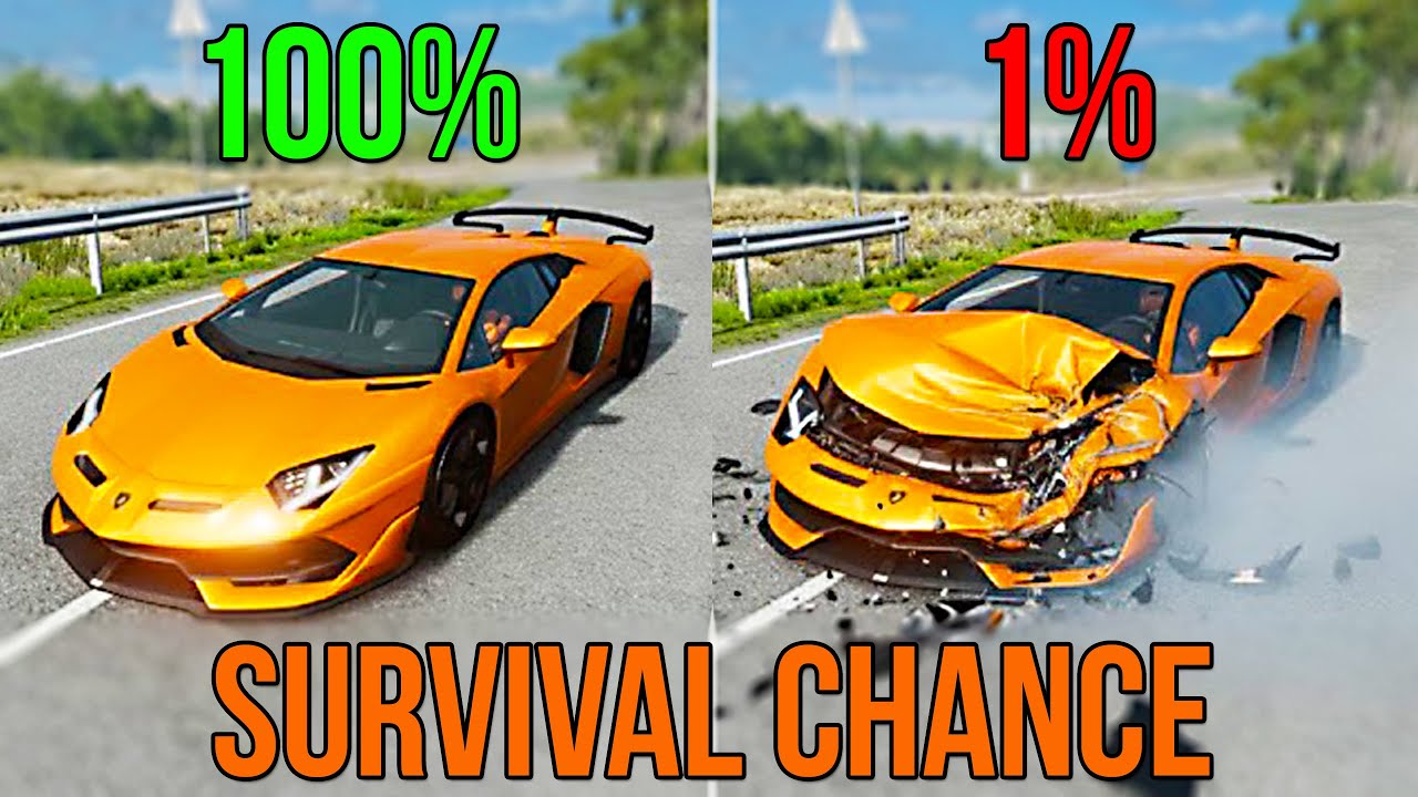 BeamNG.drive Survival Chance (With Dummies) | Realistic Car Crashes #2