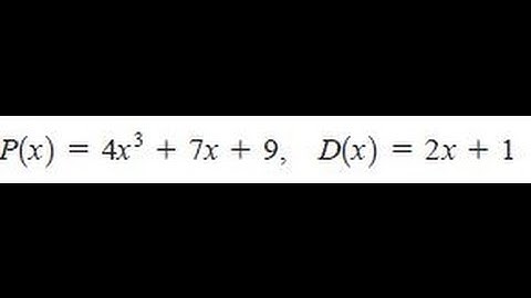 Divide P(x) = D(x) + R(x) for 4x^3 + 7x + 9 by 2x + 1