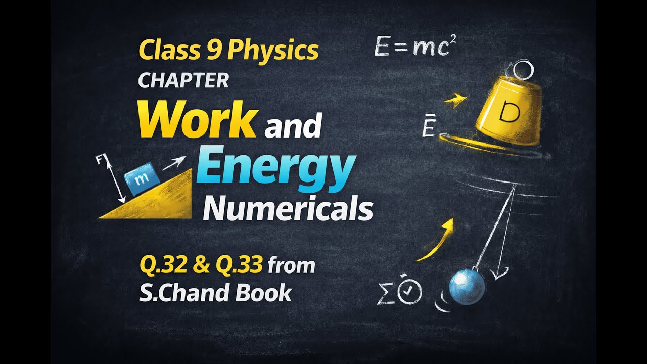 class 9 physics chapter work and energy numericals - YouTube