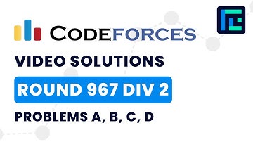 Codeforces Round 967 (Div 2) | Video Solutions - A to D | by Gaurish Baliga | TLE Eliminators