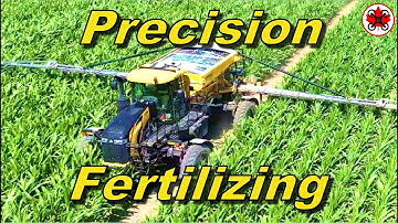 RoGator AirMax Application of Urea Nitrogen Fertilizer on Corn Crop