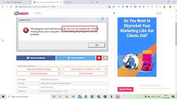 [FIX]: api-ms-win-crt-runtime-l1-1-0.dll is Missing Error