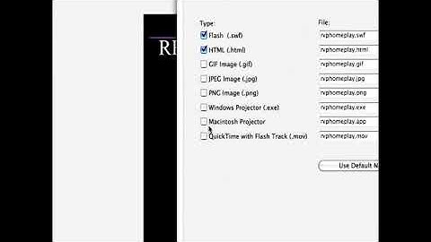 Settings for Testing your Flash Movie in Flash CS3