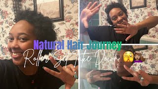 Natural Hair Journey: 7 Day Roller Set Take Down 💇🏽‍♀️🫣 #natural #naturalhair 